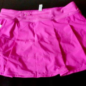 NWT Lululemon Pace Rival Skirt Size 20 Tall Lined 4-way Stretch 15" Pow Pink NEW